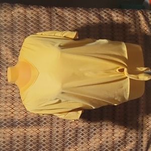 Terra and Sky: Short Sleeve Top with front knot